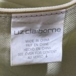 Liz Claiborne  Tan Poly Vinyl Brown Faux Fur Trimmed Handbag Photo 9