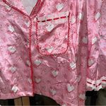 Amazon Coquette satin pajamas set bows hearts lace long sleeve shirt shorts silky top Photo 6