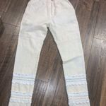 dodo barbor boho Yehuda knit cotton embroidered pants size small $350 White Photo 8