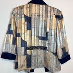 R & M Richards 3/4 Sleeve Embroidered Detailing Metallic Lace Cardigan Sz 10 Photo 1