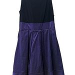 Betsy and Adam  Women’s Fit & Flair Purple And Black Midi Dress Photo 0