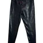 Aerie Offline The Hugger Hi-Rise Faux Leather Leggings Black Size L Photo 0