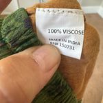 Boho Hippie Colorful Floral Patchwork Kantha Sari flowy Pants gold green red Size L Photo 4