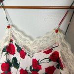 Vintage Beth Michaels cream roses floral lingerie nightie polyester size small Photo 4