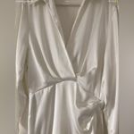 ZARA  Satin Effect Long Sleeve Mini Dress Size Small Womens White 2950/331 Photo 1
