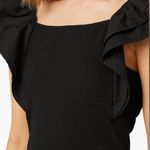 joe's jeans Joe’s Jeans The Leslie Tank Top Ruffle Straps Stretch Obsidian Black S NWT Photo 5