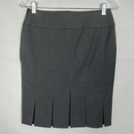 EXPRESS  Design Studio High Waisted Gray Pleated Skirt Size 0 Career Workwear Photo 1