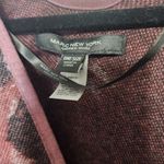 Marc New York  Womens Floral Cape Burgundy Soft One Size Fit All Poncho Photo 2