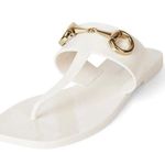 Jeffrey Campbell A-Lil-Bit Sandals in Cream Shiny 7 with box Womens flip flops Photo 0