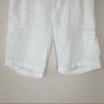 Old Navy  Maternity 100% Linen White Summer Shorts, Size 4 Photo 3