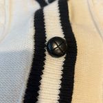 Dazy Less cable knit cardigan/sweater off white with black trim Size M Photo 3