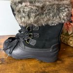 Khombu  The Slope Snow Boots Womens Waterproof Faux Fur Black Size 7Lace UpKhombu Photo 3