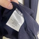 Attention Navy Blue Mesh Long Sleeve Ruched Off Shoulder Top Size Medium Photo 8