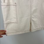 Aerie Denim Shortalls Cream Overalls Women's Size XL New Square Neck Pockets Photo 4