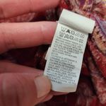 Lucky Brand  Rust Blue Floral High Low Hem Henley Size Medium Photo 7