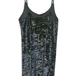 Victoria's Secret  XS/S Extra Small Crushed Velvet Lingerie Slip Black Straps VS Photo 0