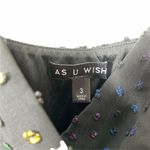 As You Wish As U Wish Juniors Size 3 Multicolored Metallic-Dot Chiffon Dress Spaghetti Strap Photo 5