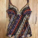 Vintage Italian One Piece Paisley Bathing Suit Rose Marie Reid Size 14 Photo 0