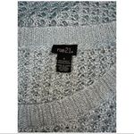 Rue 21 Open Knit Lightweight 3/4 Sleeve Hi Low Sweater Blue Small Photo 5