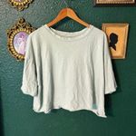 Free People Movement Mint Green Blue Cropped Boxy Top Sz Large Photo 0