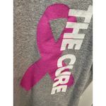 Womens Grey Support The Cure Pink Ribbon Breast Cancer Awareness T Shirt L Gray Size undefined Photo 2