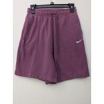 Nike  Essentials Women's Shorts High Rise Fleece Inseam 6 In DM6123-100 Purple XS Photo 1