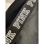 Victoria's Secret PINK Cinch Drawstring Large Back Pack Black/Silver NWOT Photo 5