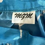 MGM vintage Blue Tropical Print midi Skirt, palm trees, beach. S Photo 6