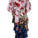 L'ATISTE Multicolor floral tiered belted maxi dress bloomcore Photo 0