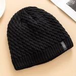 Men Letter Label Detail Knit Beanie Photo 0