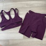 For Love & Lemons Workout Set cutout ribbed womens Purple (large) athleisure gym Photo 5
