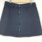 Altar'd State  Size S Mini Skirt Dark Navy Blue Button Front Stretch Photo 0