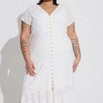 Torrid White Eyelet Button Front Midi Hi-Lo Shirt Dress Sz.4 NWT Photo 0