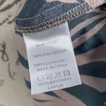 Collective Concepts Tan Patterned Sleeveless Blouse w/ Silver Beaded Trim - L Photo 6