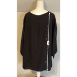 Lafayette 148 Women's  Black Silk Blouse 2X Photo 3