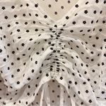 J.ING Jing White Drawstring Short Puff Sleeve Crop Top One Size NWT Photo 1