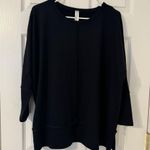 Spanx  Perfect Length Top Long-sleeve Size Medium Black Shirt Stretchy Photo 8