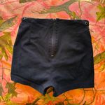 Spirit black lace up mini shorts grunge cut out high waisted  Photo 3