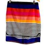 ASOS  Women's Multicolor Striped High-Low Skirt - Size 10 Photo 3
