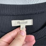 Madewell  Long Sleeve Pocket Ribbed Black Dress Size Xlarge Photo 6