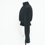 Norma Kamali . New! Black Turtle Peasant Top Photo 6