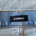 EXPRESS Women’s High Rise Flare Fringe Hem Embroidered Ankle Jeans Size 4 Photo 6