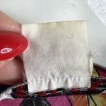 TRIBES Medium M Silk Top Button Up Shirt Pink Floral Sleeveless Collared 90s Photo 5