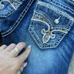 Rock Revival  Boot Cut Jeans Size 28x35 Flap Pocket Blue Jeans Embellished Photo 3