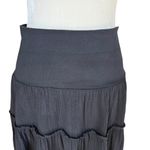 Luna Tiks black tiered knee length skirt with a wide waistband size medium Photo 4