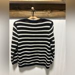 Old Navy Black and White Striped Cardigan Sweater Sz. L old money career office Photo 1
