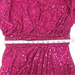 Eliza J  Hot Pink Sequin Long‎ Sleeve Mini Dress Formal Cocktail Party Size 6 New Photo 13