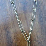 J.Crew Gold Paperclip Chain Pendant Necklace Photo 0