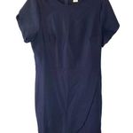 Shoshanna  Mercurey Short-Sleeve Mini Tulip Dress Navy size 12 Photo 0