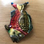 Fish Pin Brooch Handmade Whimsical Vintage Beach Photo 3